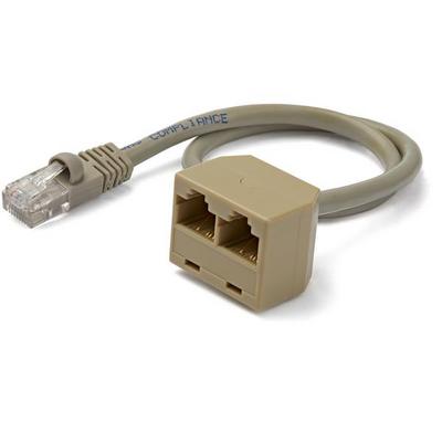 StarTech.com Splitter RJ45 - Cat5 / Cat 5e - Répartiteur Ethernet 2 vers 1 - 1x RJ45 (M) 2x RJ45 (F) - Adaptateur RJ45 - Doubleur Ethernet - Répartiteur de réseau - RJ-45 (M) pour RJ-45 (F)