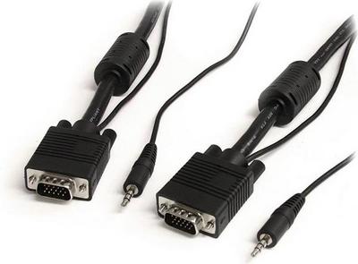 StarTech.com Cable video coaxial pour ecran VGA haute resolution 2 m avec audio HD15 M/M - Câble VGA - HD-15 (VGA), mini-phone stereo 3.5 mm (M) pour HD-15 (VGA), mini-phone stereo 3.5 mm (M) - 2 m - moulé, vis moletées - noir
