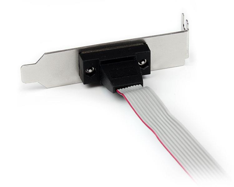 StarTech.com Plaque série faible encombrement 16 pouces - Panneau série - DB-9 (M) pour IDC 10 broches (F) - 40.6 cm - gris