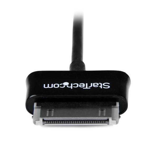 StarTech.com Câble Connecteur Dock vers USB pour Samsung Galaxy Tab 3 m - Câble de Donnée / Chargeur Samsung 30 Broches - Noir - Câble de chargement / de données - connecteur à 30 broches de station d'accueil Samsung mâle pour USB mâle - 3 m - blindé - no