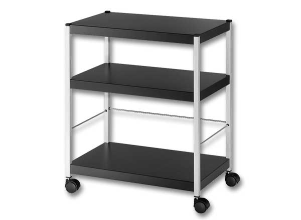 1 Desserte 3 plateaux métal noir