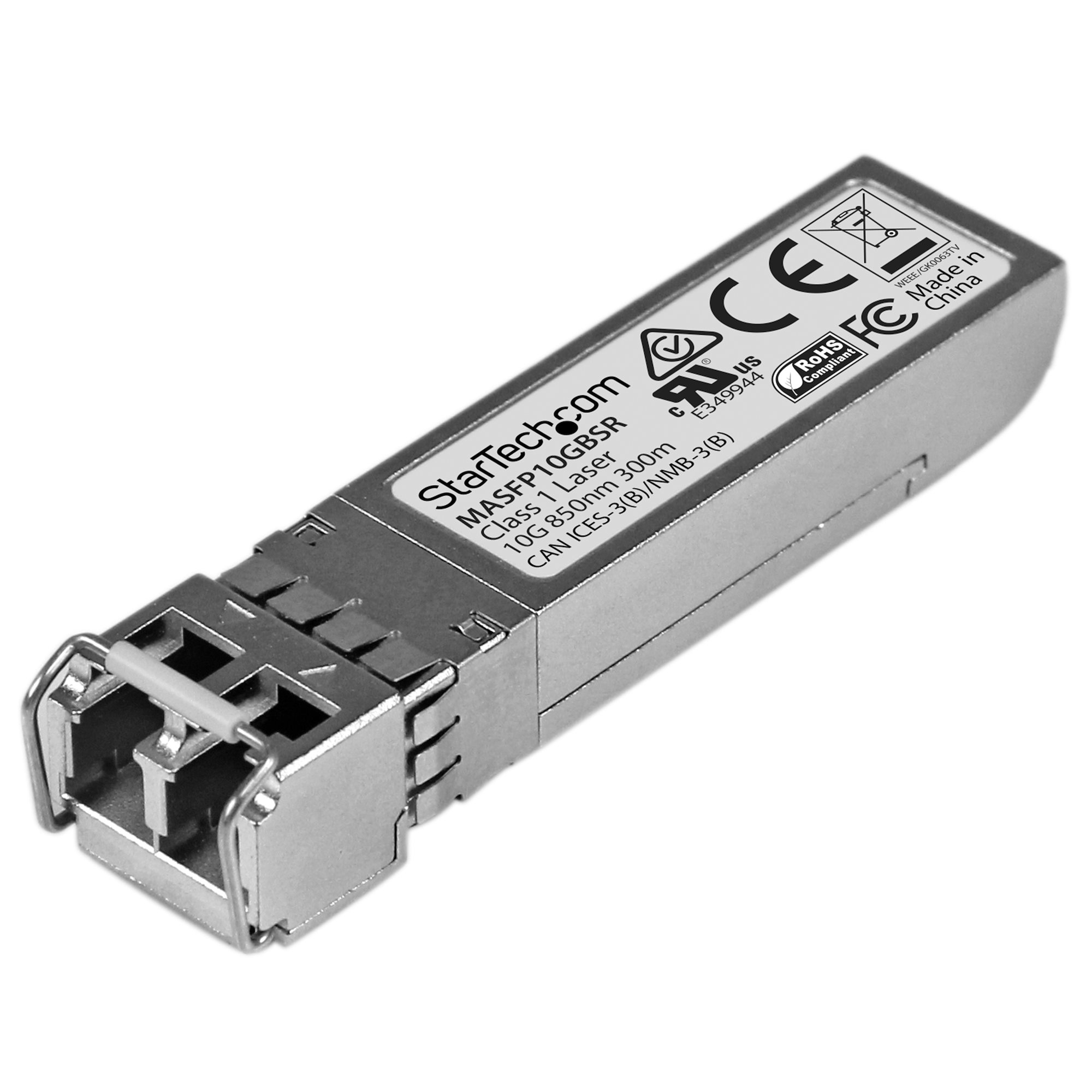 StarTech.com SFP+ à fibre optique 10 Gb Cisco Meraki MA-SFP-10GB-SR - Module transmetteur SFP+ (équivalent à : Cisco Meraki MA-SFP-10GB-SR) - 10GbE - 10GBase-SR - LC multi-mode - jusqu'à 300 m - 850 nm