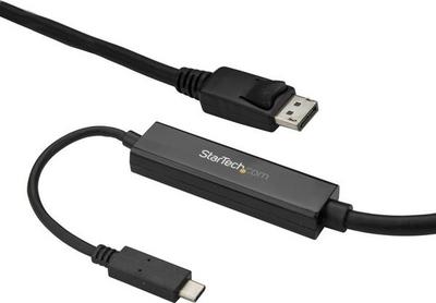 StarTech.com Câble adaptateur USB-C vers DisplayPort 4K 60 Hz de 3 m - Câble USB Type-C vers DP en noir - Adaptateur vidéo externe - STM32F072CBU6 - USB-C - DisplayPort - noir