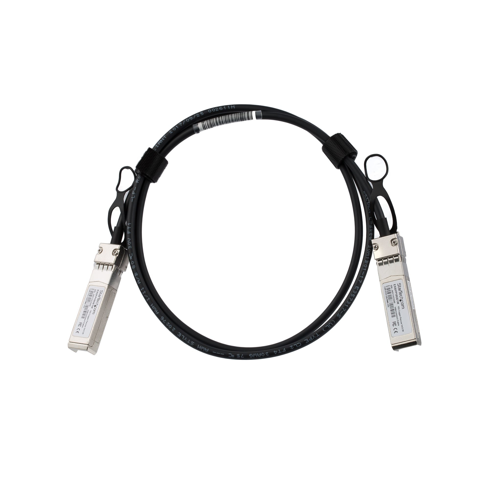 StarTech.com Câble SFP+ à connexion directe de 1 m - Compatible avec Juniper EX-SFP-10GE-DAC-1M - Cordon SFP+ 10G - Câble twinax passif - Câble d'attache directe 10GBase - SFP+ verrouillé pour SFP+ verrouillé - 1 m - twinaxial - SFF-8431/SFF-8432 - passif