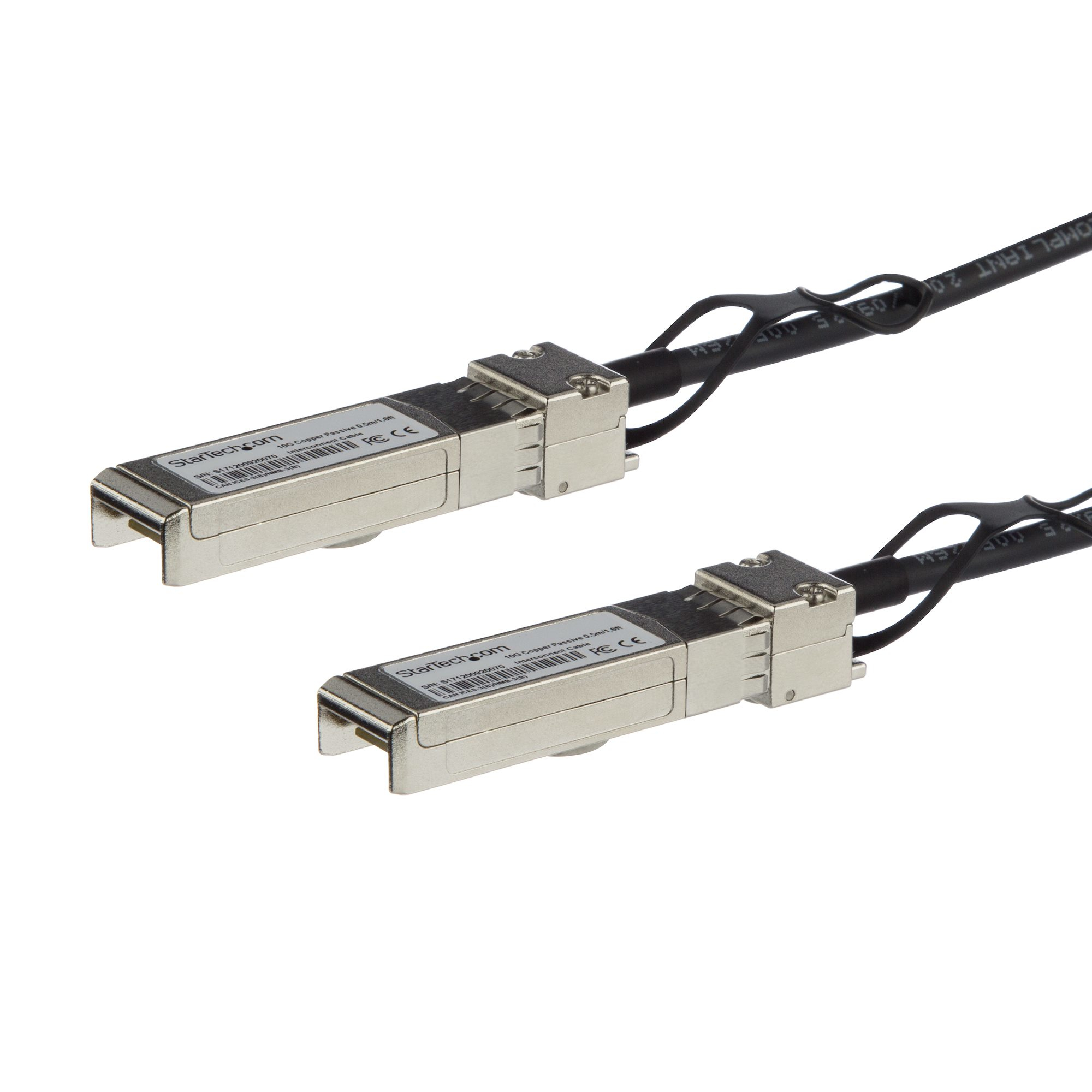 StarTech.com Câble SFP+ à connexion directe de 2 m - Conforme à MSA - Cordon SFP+ 10G - Câble Twinax passif - Câble DAC - Câble d'attache directe 10GBase - SFP+ verrouillé pour SFP+ verrouillé - 2 m - twinaxial - SFF-8431/SFF-8432 - passif - noir