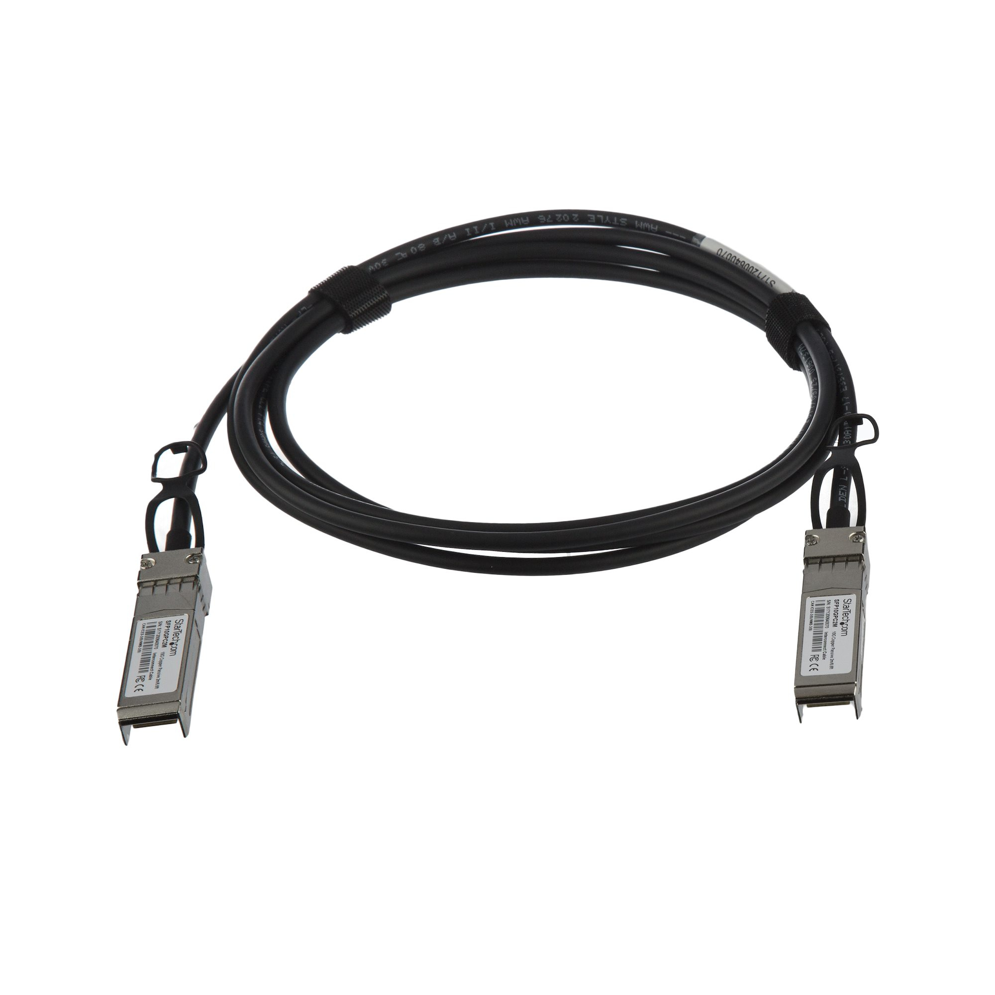 StarTech.com Câble SFP+ à connexion directe de 2 m - Conforme à MSA - Cordon SFP+ 10G - Câble Twinax passif - Câble DAC - Câble d'attache directe 10GBase - SFP+ verrouillé pour SFP+ verrouillé - 2 m - twinaxial - SFF-8431/SFF-8432 - passif - noir