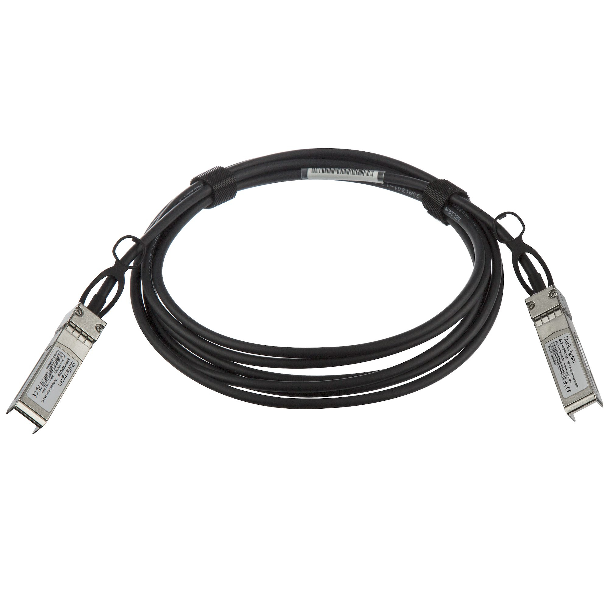 StarTech.com Câble SFP+ à connexion directe de 3 m - Conforme à MSA - Cordon SFP+ 10G - Câble Twinax passif - Câble DAC - Câble à attache directe - SFP+ pour SFP+ - 3 m - twinaxial - SFF-8431/SFF-8432 - passif - noir