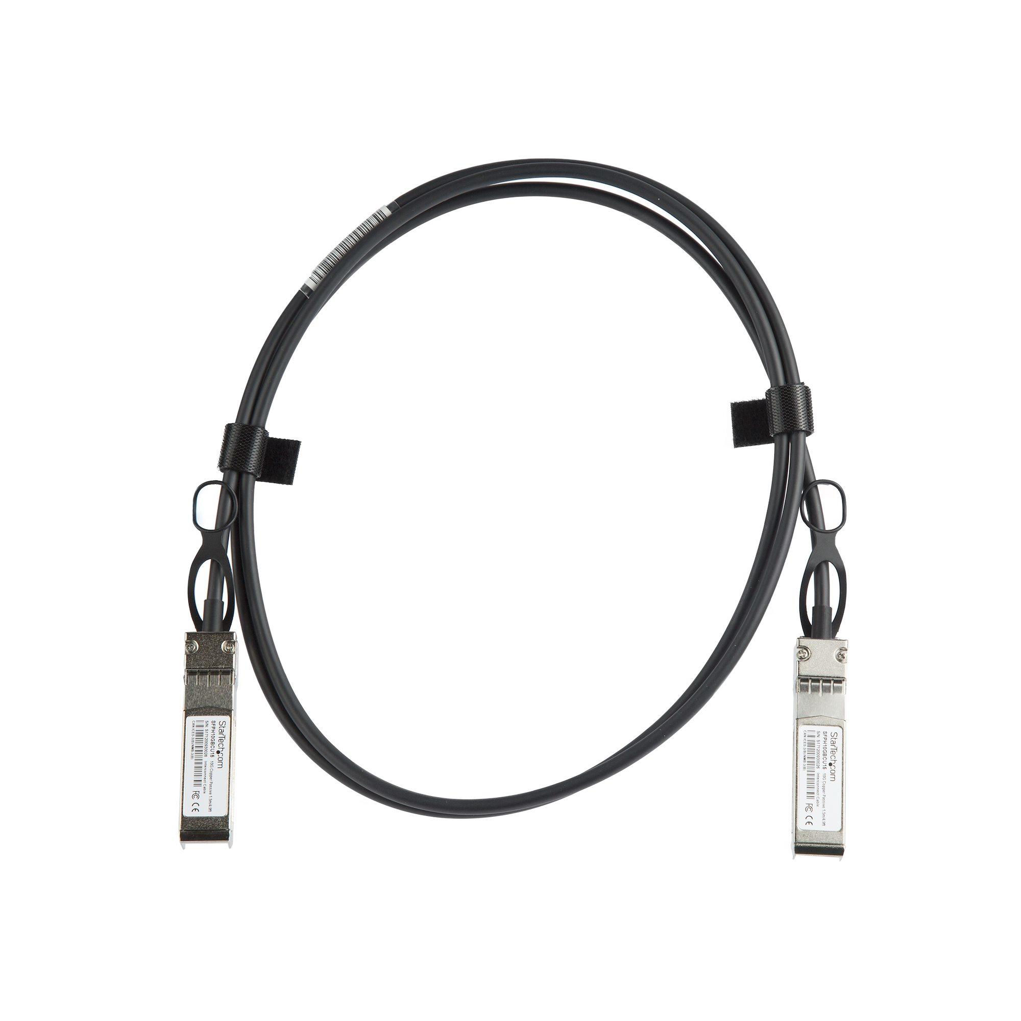 StarTech.com Câble SFP+ à connexion directe de 1,5 m - Compatible avec Cisco SFP-H10GB-CU1-5M - Cordon SFP+ 10G - Câble Twinax passif - Câble d'attache directe 10GBase - SFP+ verrouillé pour SFP+ verrouillé - 1.5 m - twinaxial - SFF-8431/SFF-8432 - passif
