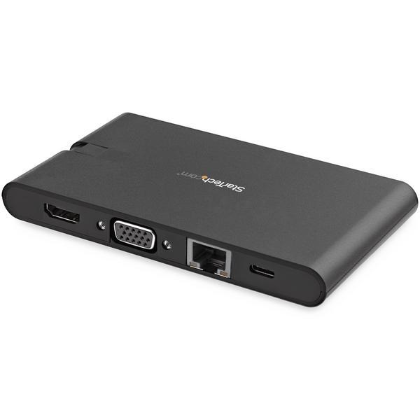 StarTech.com Adaptateur multiport USB-C avec HDMI et VGA - Lecteur SD - Station d'accueil - USB-C - HDMI, VGA - 1GbE