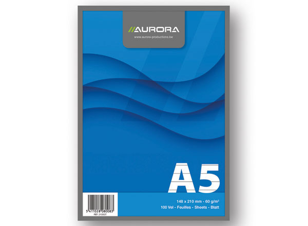 1 Bloc note agrafé en tête A5 ligné 60g,100 feuilles