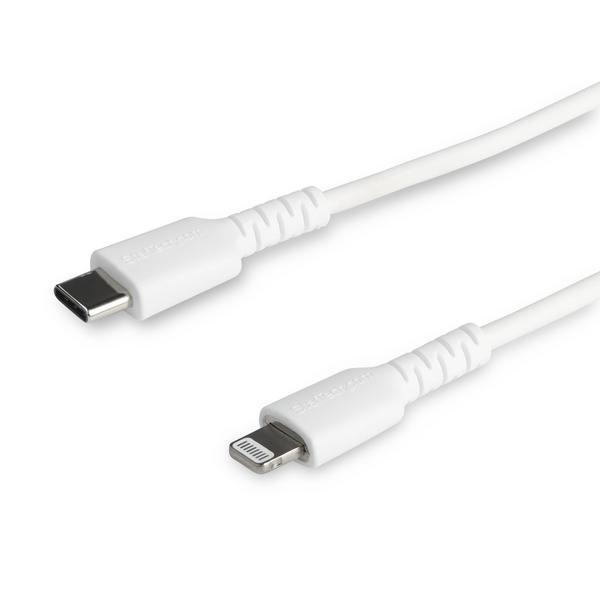 Ce câble USB C vers Lightning blanc de 1 m résiste aux exigences quotidiennes de chargement et de synchronisation de votre iPad, iPhone ou d''autres appareils mobiles équipés du connecteur Lightning. Testé pour résister à l''usure d''une utilisation quoti
