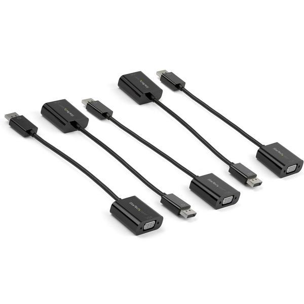 Ce lot de 5adaptateurs DisplayPort vers VGAvous permet de connecter votreordinateur équipé d''un portDisplayPortà unmoniteur ouà un vidéoprojecteur VGA et est disponible par lot pour plus d''efficacité.Optimisation de l''efficacitéConçu pour faciliter le
