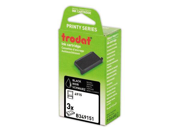 1 Lot de 3 Encriers Trodat 4915 noir