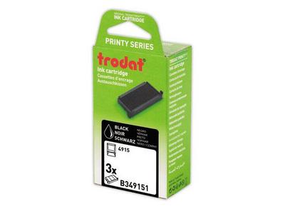 1 Lot de 3 Encriers Trodat 4915 noir