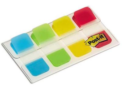 1 Marque-pages  Post it rigides 1,6x3,8 cm - 4 couleurs vives