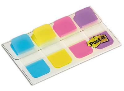 1 Marque-pages  Post it rigides 1,6x3,8 cm - 4 couleurs vives