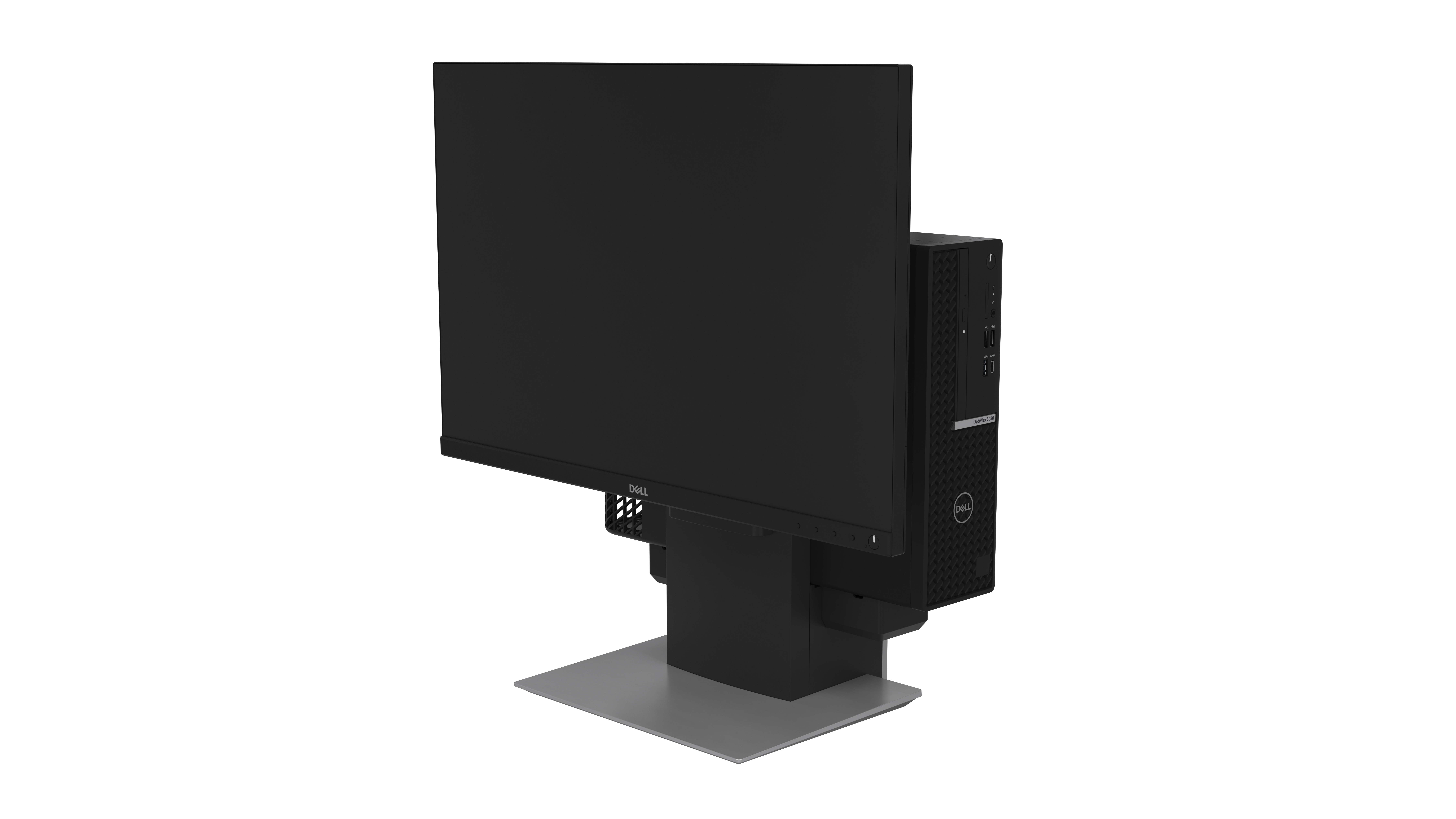Dell OSS21 - Support pour moniteur/ordinateur de bureau - 19"-27" - argent platine
