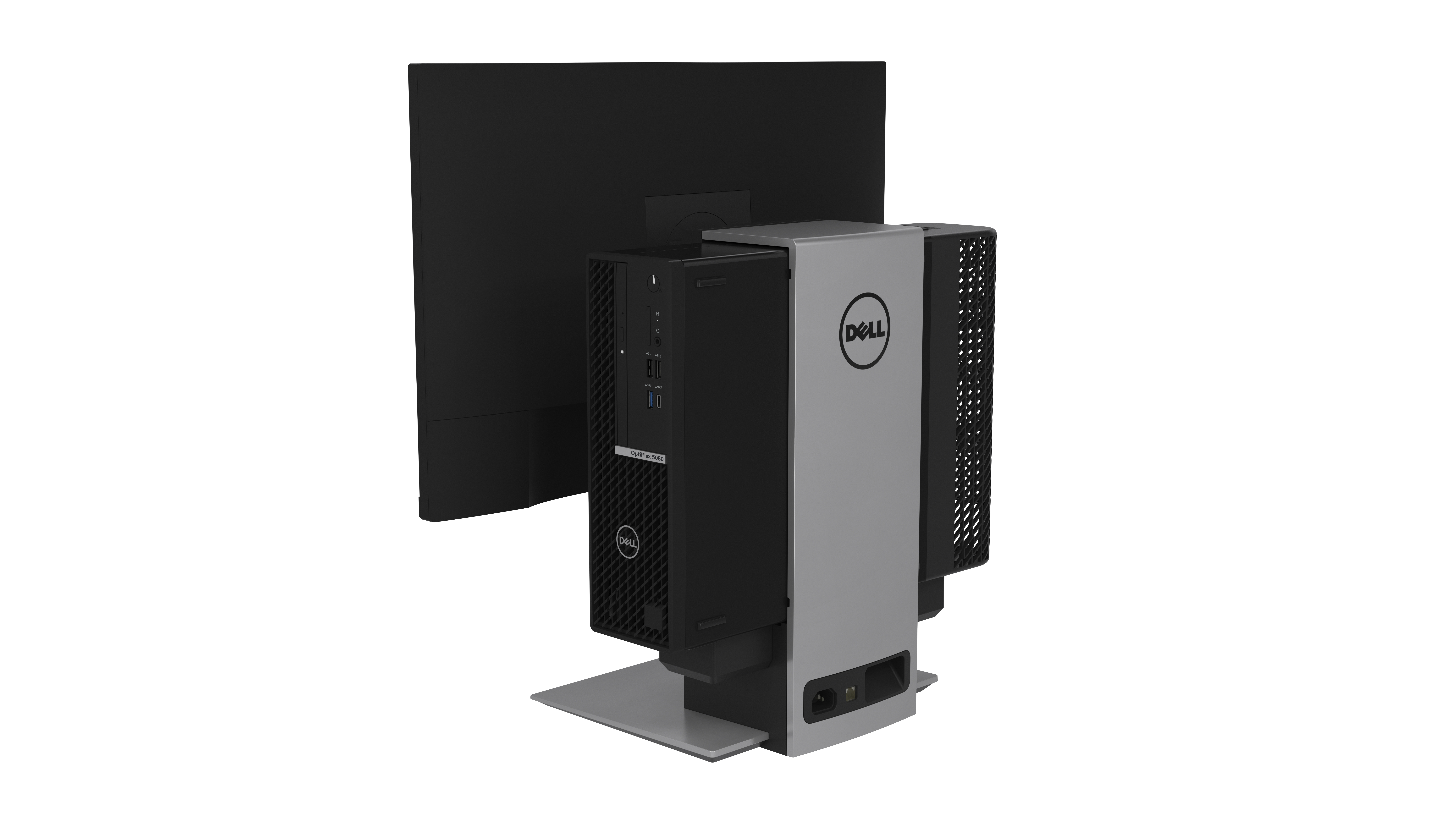 Dell OSS21 - Support pour moniteur/ordinateur de bureau - 19"-27" - argent platine