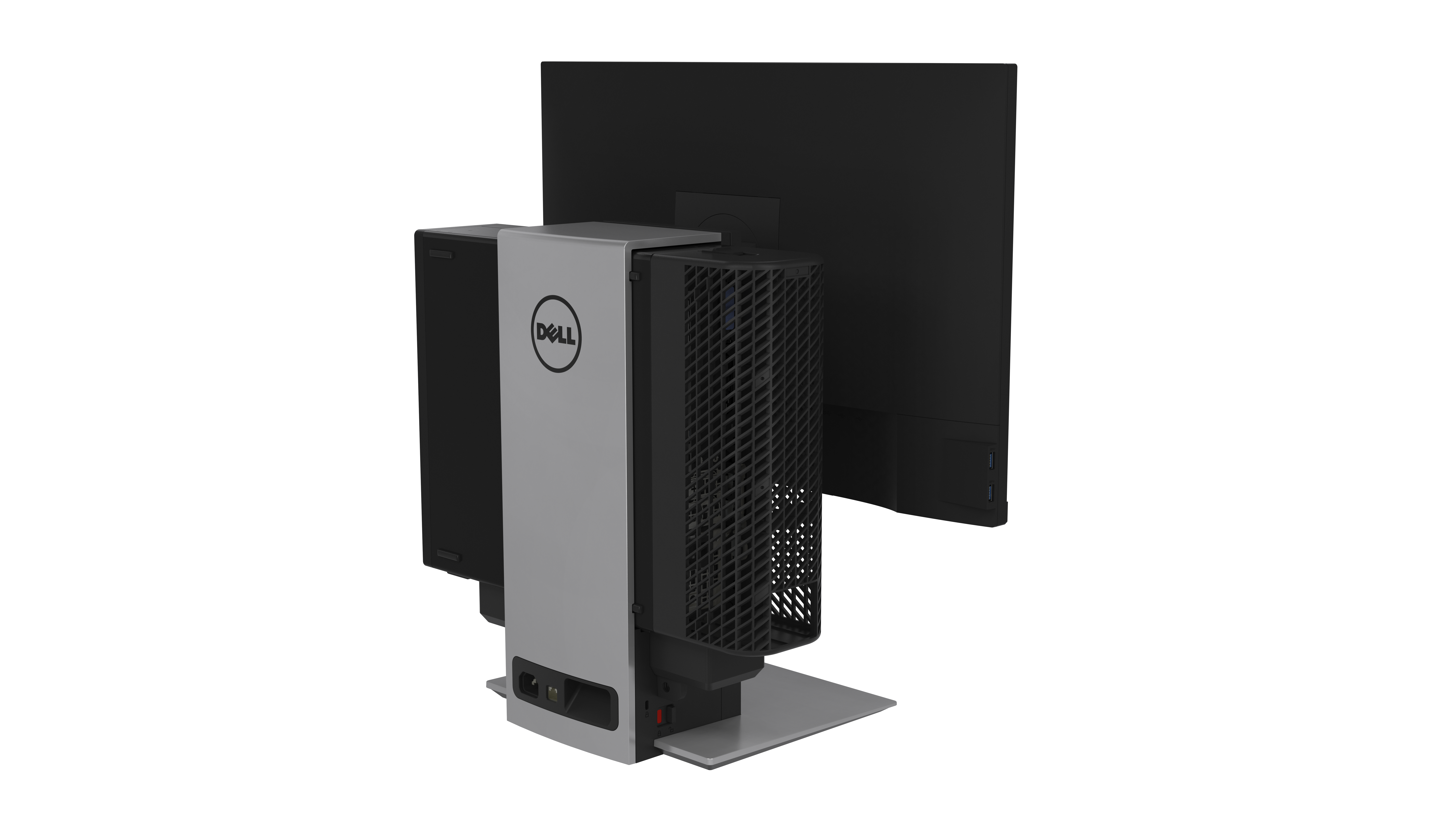 Dell OSS21 - Support pour moniteur/ordinateur de bureau - 19"-27" - argent platine