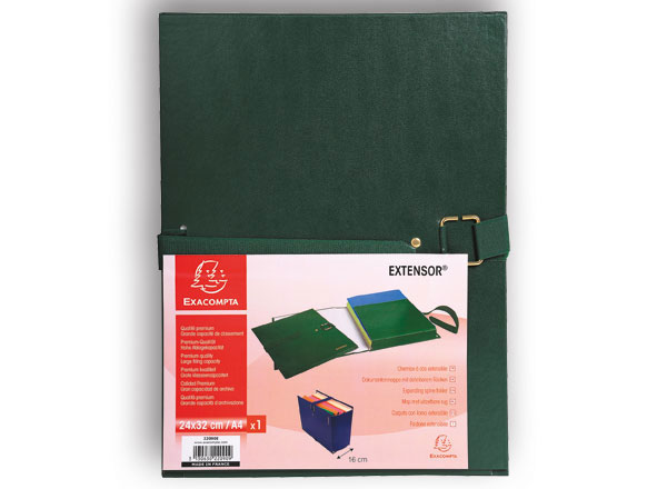 1 Chemise à sangle EXACOMPTA Extensor -vert- largeur max 16 cm