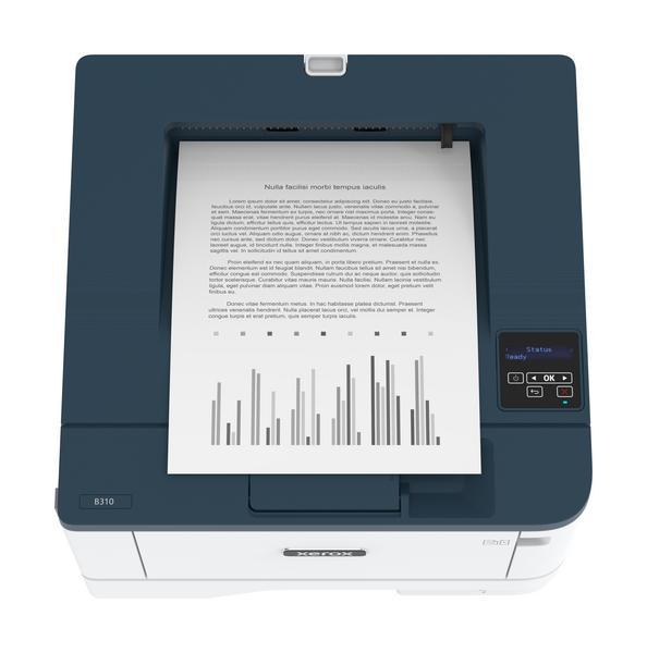 Xerox B310 - Imprimante - Noir et blanc - Recto-verso - laser - A4/Legal - 600 x 600 ppp - jusqu'à 40 ppm - capacité : 350 feuilles - USB 2.0, LAN, Wi-Fi(n) - programme de retours Green World Alliance