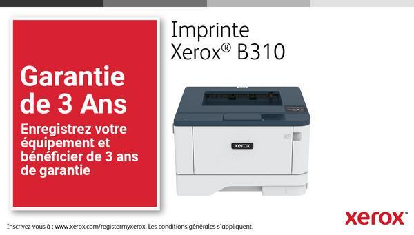 Xerox B310 - Imprimante - Noir et blanc - Recto-verso - laser - A4/Legal - 600 x 600 ppp - jusqu'à 40 ppm - capacité : 350 feuilles - USB 2.0, LAN, Wi-Fi(n) - programme de retours Green World Alliance