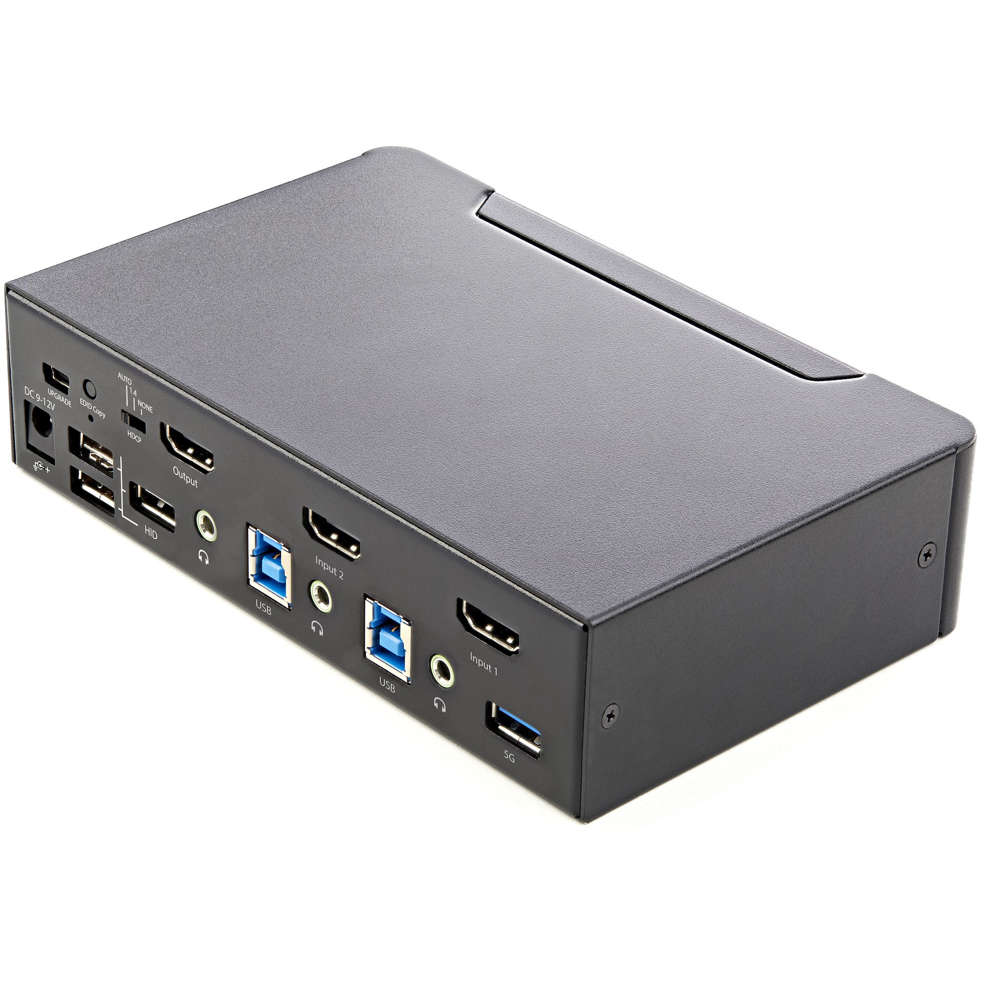 StarTech.com Commutateur KVM HDMI à 2 Ports - Moniteur Unique 4K 60Hz Ultra HDR - KVM de Bureau HDMI 2.0 avec Hub USB 3.0 (5Gbps) et 4x USB 2.0 HID, Audio - Commutation par Touches - TAA (SV231HU34K6) - Commutateur écran-clavier-souris/audio - 2 x KVM / a