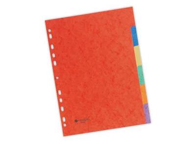 1 Jeu d'intercalaires FIDUCIAL carte lustrée 3/10è pour A4 - 6 touches