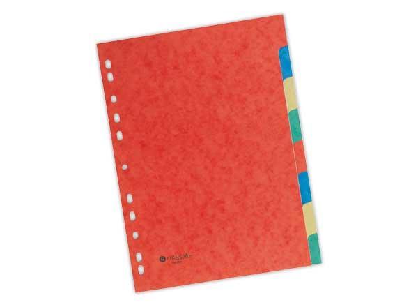 1 Jeu d'intercalaires FIDUCIAL carte lustrée 3/10è pour A4 - 8 touches