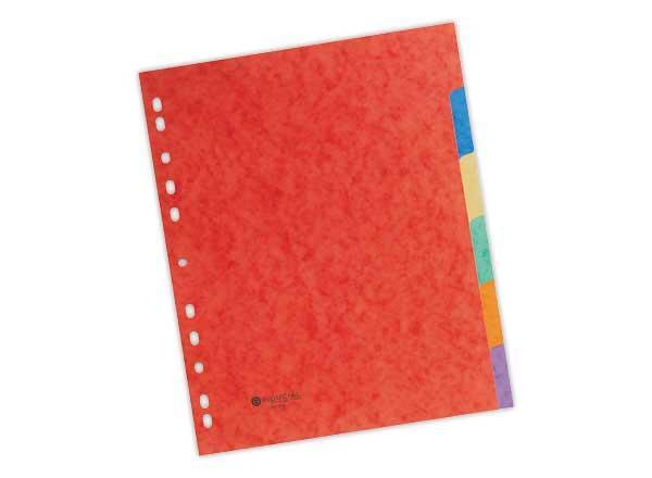 1 Jeu d'intercalaires FIDUCIAL Carte lustrée 3/10è format A4+ 6 touches