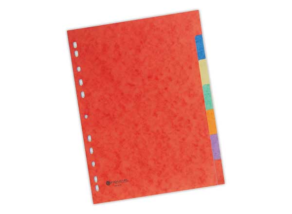 1 Jeu d'intercalaires FIDUCIAL carte 3/10 ème format A4 - 7 touches