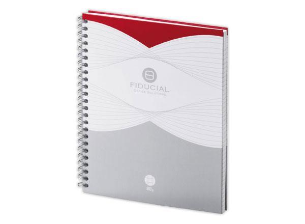 1 Cahier spirale FIDUCIAL 80g, A5+, Couv.carte rigide, 5x5, 160 pages