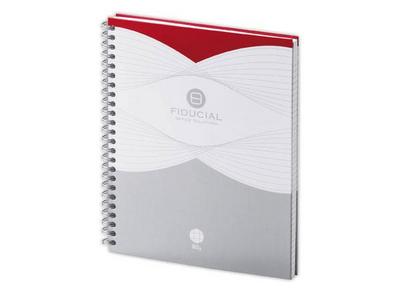 1 Cahier spirale FIDUCIAL 80g, A5+, Couv.carte rigide, 5x5, 160 pages