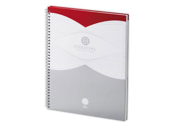 1 Cahier spirale FIDUCIAL 80g, A4+, Couv.carte rigide, 5x5, 160 pages