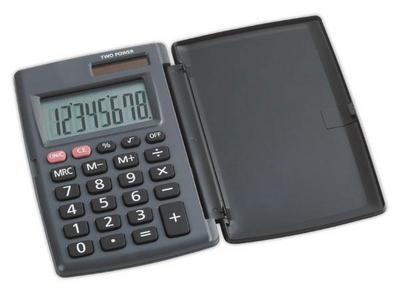 1 Calculatrice de poche FIDUCIAL P8 solaire + piles