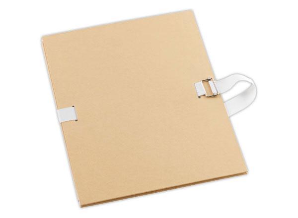 1 Chemise à sangle FIDUCIAL recouverte de kraft- largeur max 13 cm