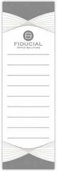 1 Lot de 10 Étiquettes blanches FIDUCIAL pour classeurs dos large
