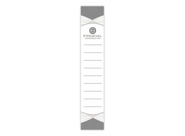 1 Lot de 10 Étiquettes blanches FIDUCIAL pour classeurs dos étroit