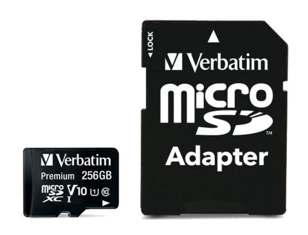 Verbatim Premium - Carte mémoire flash (adaptateur SD inclus(e)) - 256 Go - UHS Class 1 / Class10 - microSDXC UHS-I