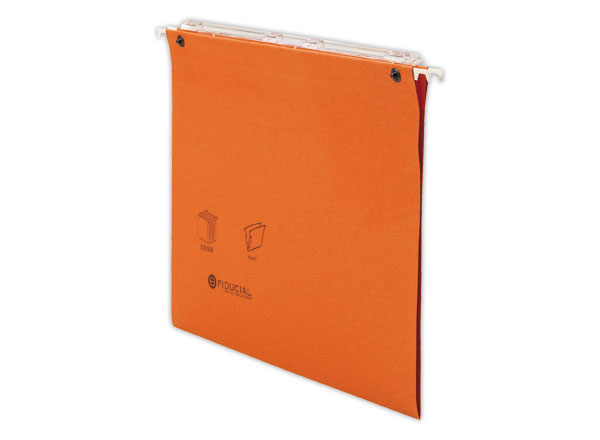 1 Boite de 25 Dossiers suspendus tiroirs FIDUCIAL Coloris - orange - Fond V