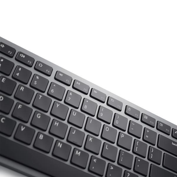 Dell Multi-Device KB700 - Clavier - sans fil - 2.4 GHz, Bluetooth 5.0 - AZERTY - Français - gris - avec 3 years NBD Advance Exchange