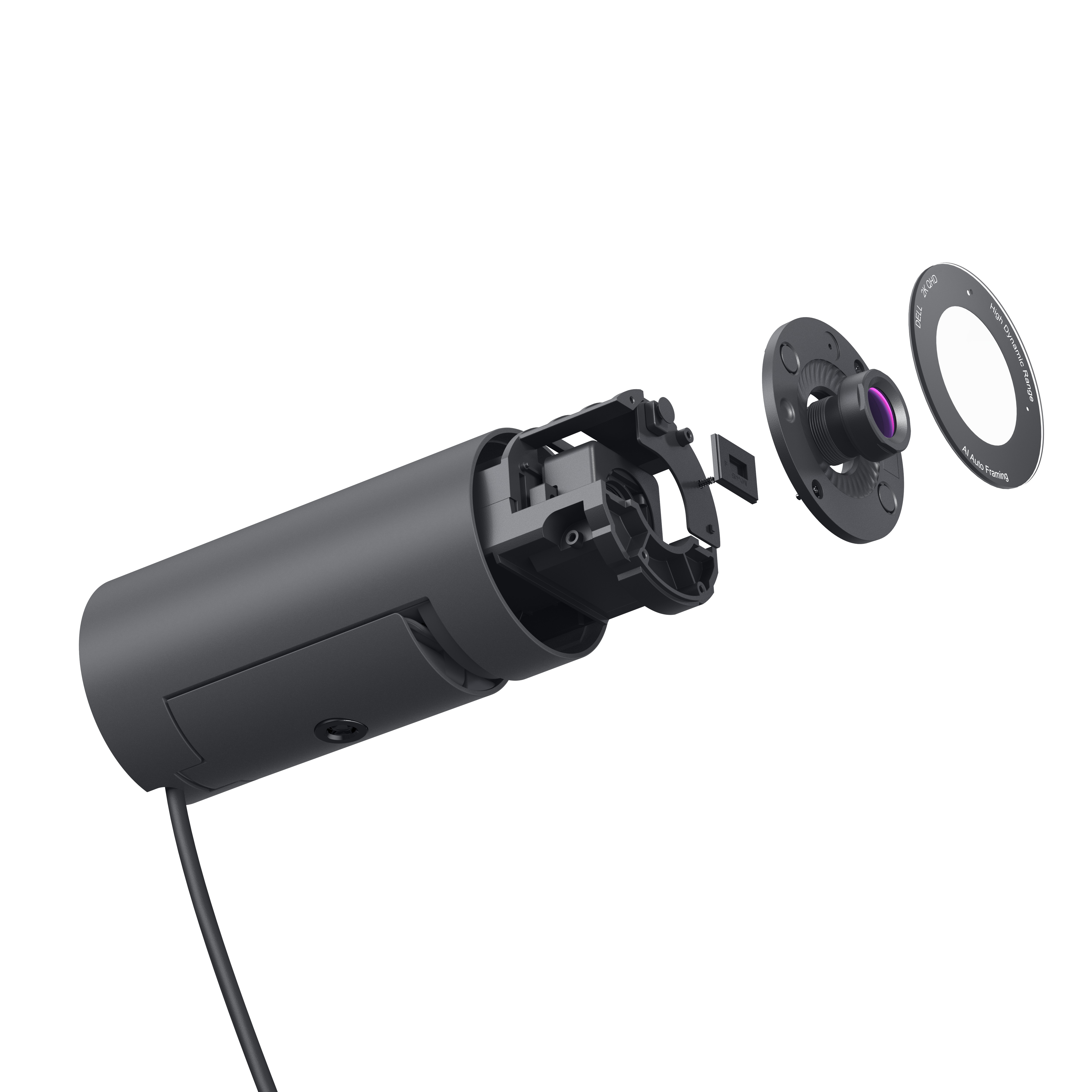 Dell Pro WB5023 - Webcam - couleur - 2560 x 1440 - audio - USB 2.0