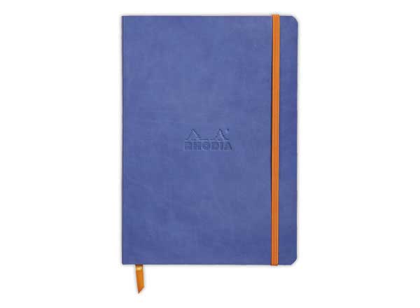 1 Carnet broché ligné Rhodiarama A5 160 p., couverture souple bleu