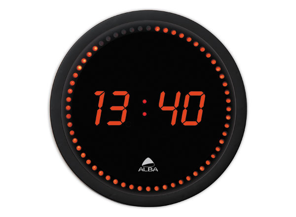 1 Horloge murale LED ronde seconde défilante