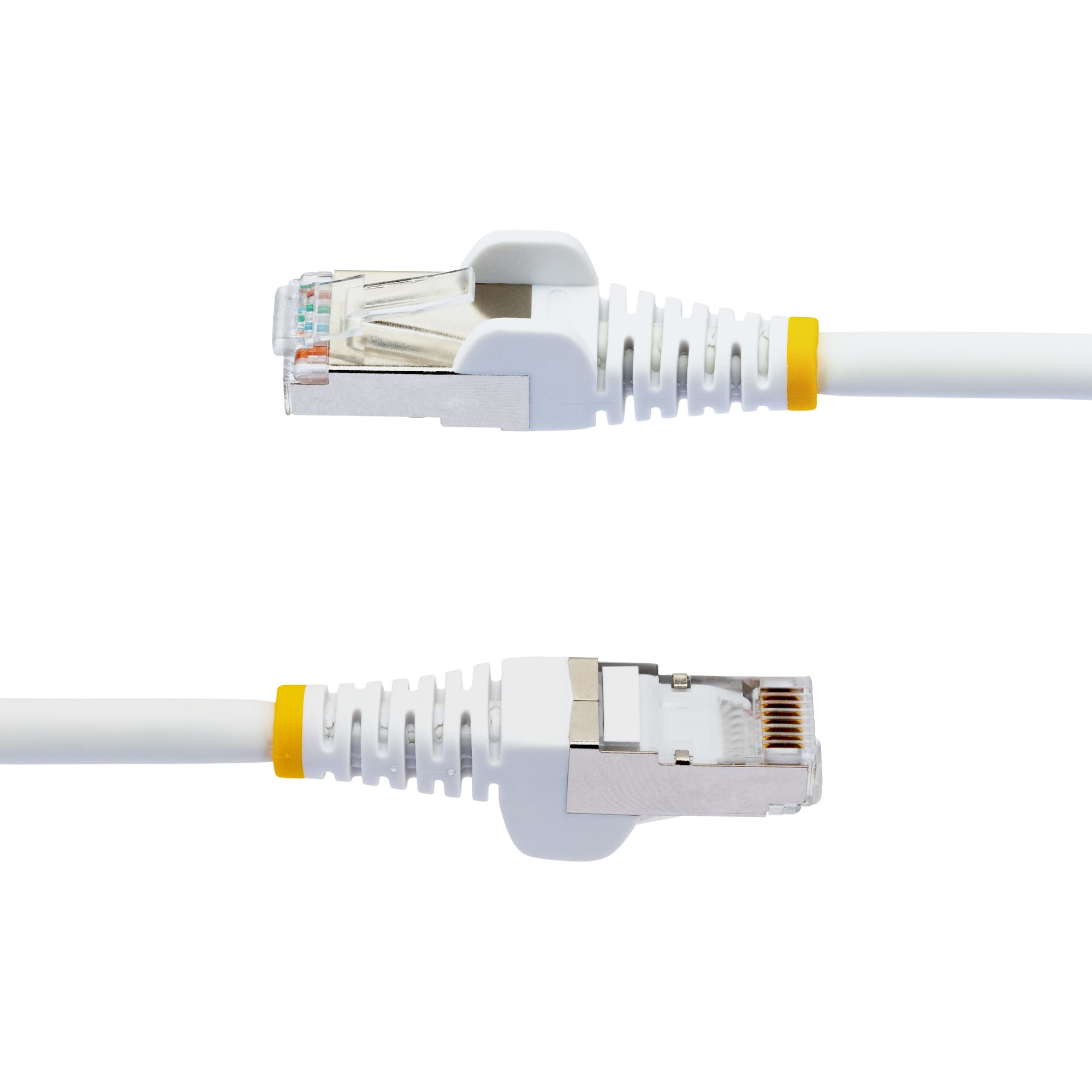 StarTech.com Câble Ethernet CAT6a 1,5m - LSZH, 10 GbE 100W PoE S/FTP - Cordon de raccordement - RJ-45 (M) pour RJ-45 (M) - 1.5 m - S/FTP - CAT 6a - IEEE 802.3bt - sans crochet, bloqué, moulé, sans halogène - blanc