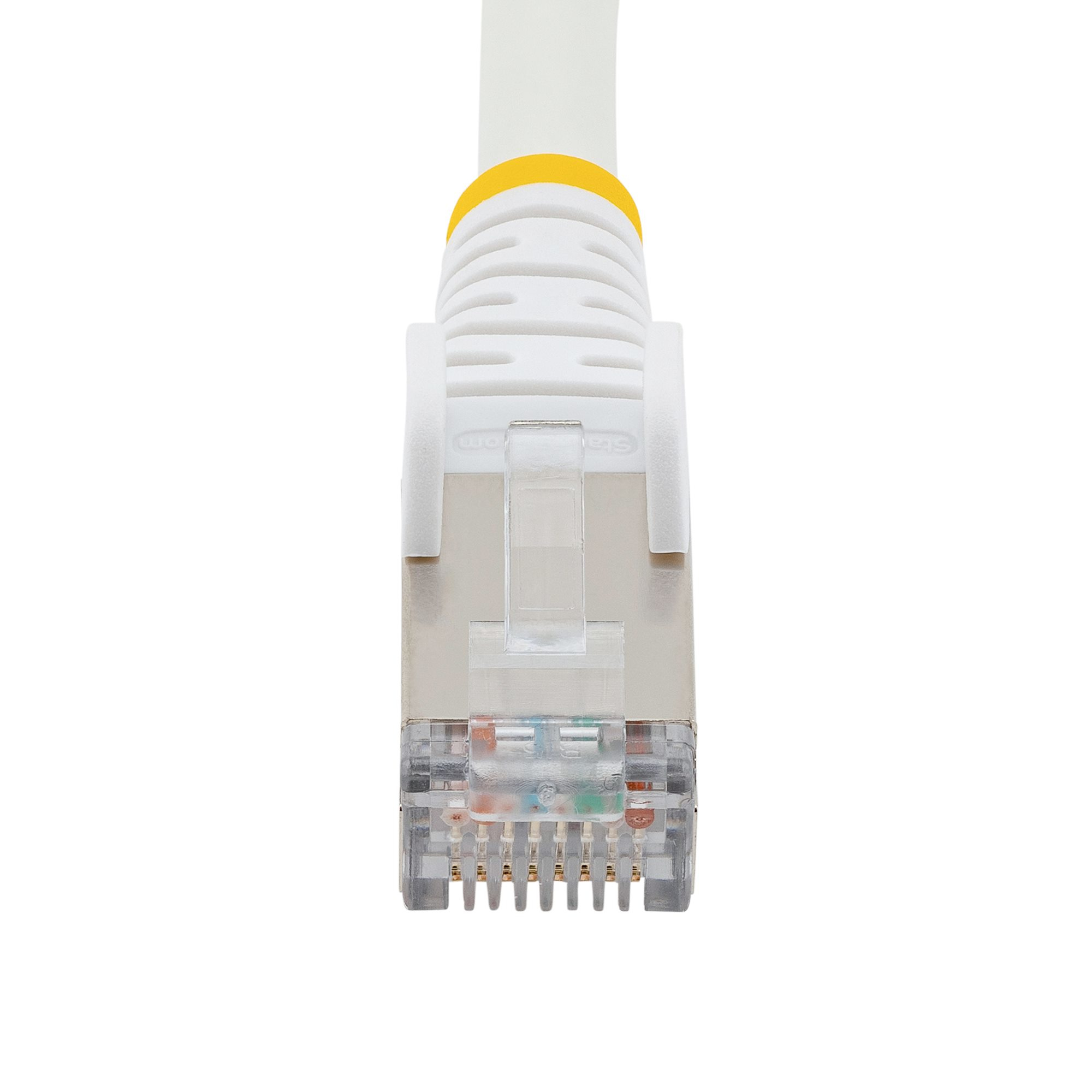 StarTech.com Câble Ethernet CAT6a 1,5m - LSZH, 10 GbE 100W PoE S/FTP - Cordon de raccordement - RJ-45 (M) pour RJ-45 (M) - 1.5 m - S/FTP - CAT 6a - IEEE 802.3bt - sans crochet, bloqué, moulé, sans halogène - blanc