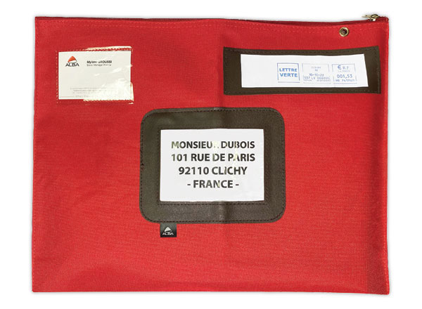 1 Pochette courrier 42x32 cm rouge en polyester