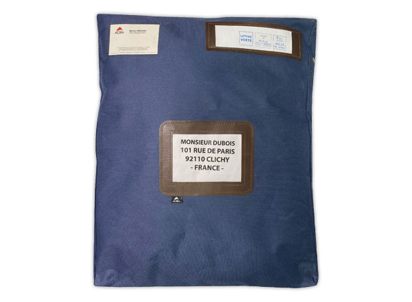 1 Pochette courrier à soufflet L 40xP 5xH 50 cm bleue en polyester