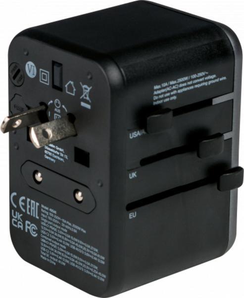 Verbatim UTA-04 - Adaptateur secteur - universel - 61 Watt - 3 A - QC 3.0, PD 3.0 - 5 connecteurs de sortie (2 x USB-C, 3 x USB Type A)