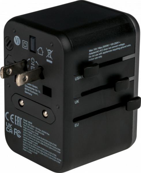 Verbatim UTA-04 - Adaptateur secteur - universel - 61 Watt - 3 A - QC 3.0, PD 3.0 - 5 connecteurs de sortie (2 x USB-C, 3 x USB Type A)